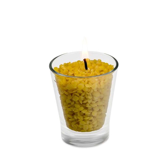 Kerzenglas mit Bienenwachs