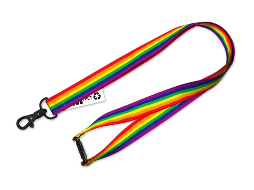 Nachhaltiges rPET Schlüsselband Lanyard mit Karabinerhaken und Sicherheitsclip