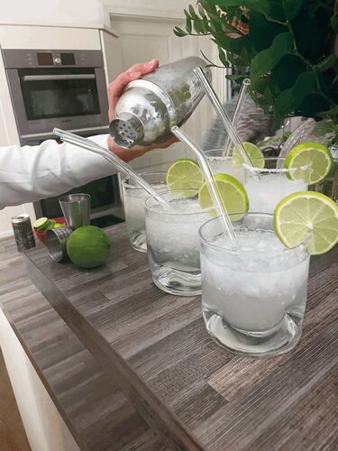 Glas-Strohhalm Set DRINK TOGETHER