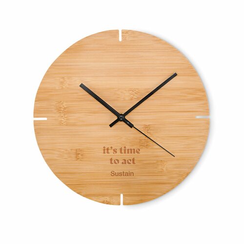 ESFERE Wanduhr Bambus