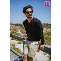 THC MILAN HerrenPullover mit VAusschnitt aus Baumwolle und Polyamid