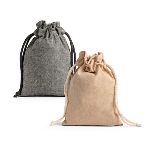 GIBRALTAR. Geschenkbeutel aus recycelter Baumwolle (70%), Polyester (30% rPET) (140 g/m²)