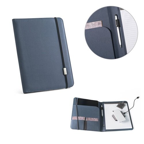 EMERGE FOLDER II. A4 Mappe aus recyceltem Polyester (100% rPET) 300D mit elastischem Verschluss