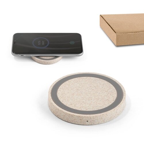 CUVIER. 5W wireless Ladegerät aus ABS und Strohfaser
