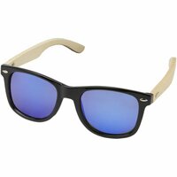 Taiyō verspiegelte polarisierte Sonnenbrille aus rPETBambus in Geschenkbox