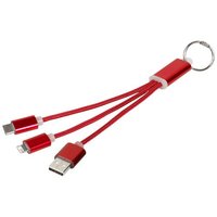Metal 3in1 Ladekabel mit Schlüsselanhänger