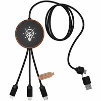 SCXdesign C40 5in1 Ladekabel aus rPET mit 10W Ladepad und Leuchtlogo