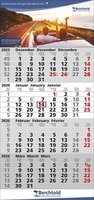 4 MonatsWandkalender Quattro 3sprachig mit verlängerter Fußleiste