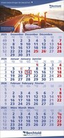 4 MonatsWandkalender Quattro 3sprachig mit verlängerter Fußleiste