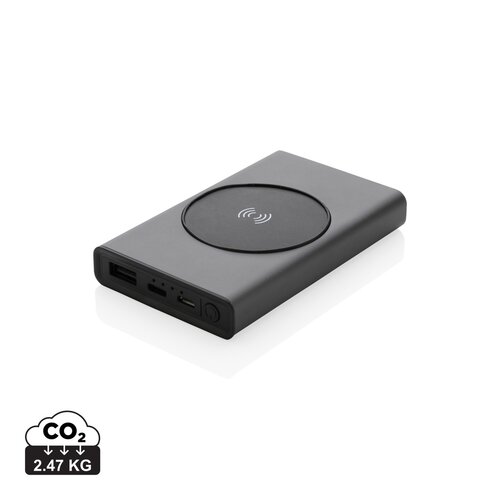 Terra 5000mAh Powerbank aus RCS Aluminium, 5W Wireless