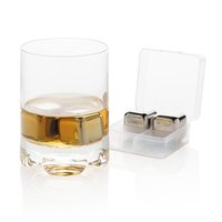 Wiederverwendbare Eiswürfel aus Stainless Steel 4tlg