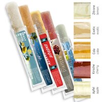 Bio Wassereis im 5er Sortenmix Apfel Kirsche Cola Exotic Zitrone 30 ml Express Schlauchtüte mit Etikett