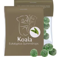 Eukalyptus Menthol Fruchtgummi mit Gelatine ca 15g Express MidiTüte mit Werbereiter