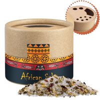 Afrikanisches Salz ca 50g Biologisch abbaubarer Eco Pappstreuer Mini