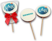 Schokoladen  Lolly mit Logo
